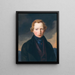 Portrait Painting of Carl Jodocus Meyer, art dealer in Vienna - Carl Rahl — framed artwork on a wall