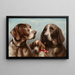 Familie van Duitse Braque-honden - Carl Reichert — ingelijst kunstwerk aan de muur