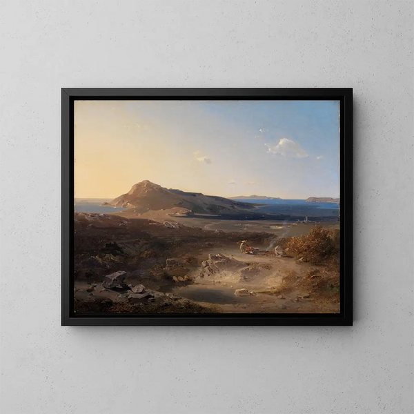 L'île de Délos - Carl Rottmann — ingelijst kunstwerk aan de muur