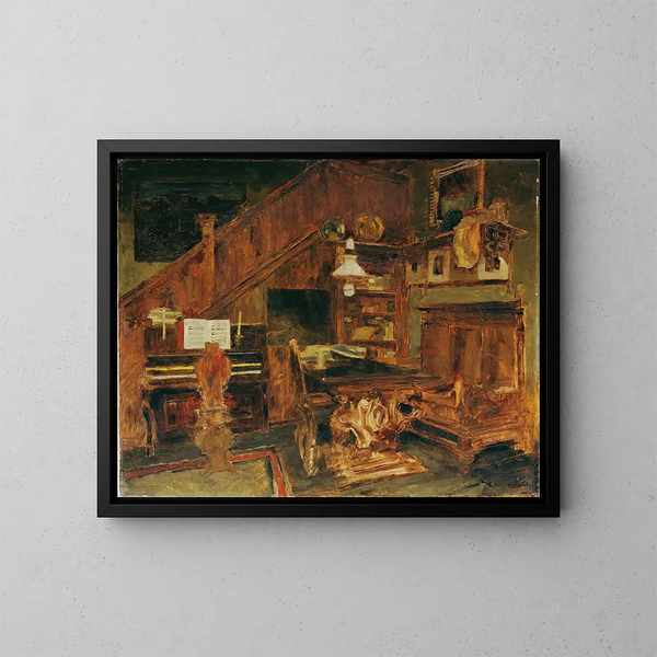 Atelier des artistes à Venise - Carl Schuch — ingelijst kunstwerk aan de muur
