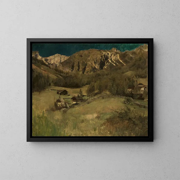 Landschap van Tirol - Carl Schuch — ingelijst kunstwerk aan de muur