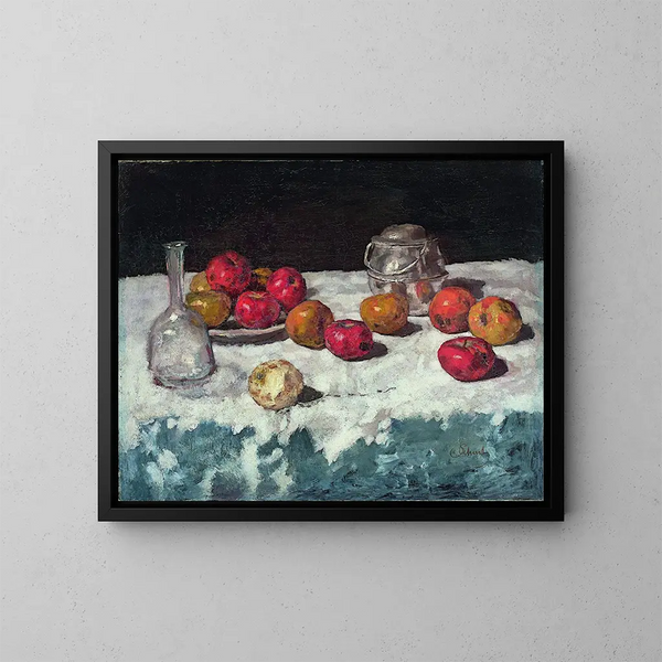 Natuurstudie met appels - Carl Schuch — ingelijst kunstwerk aan de muur