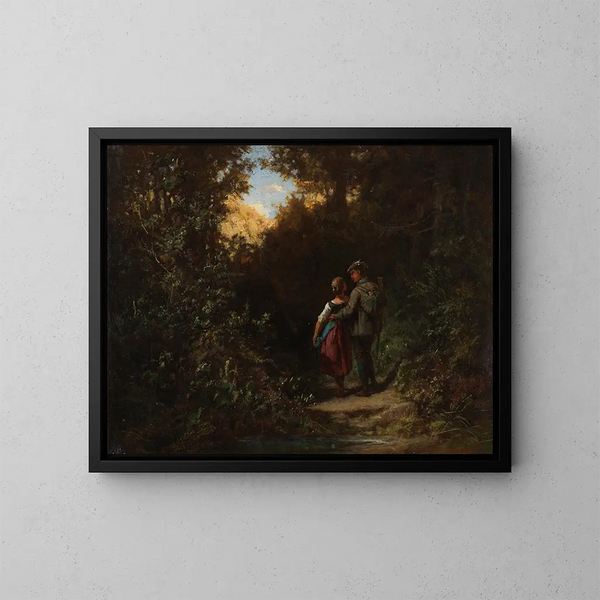 En chasse - Carl Spitzweg — ingelijst kunstwerk aan de muur