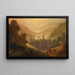 Landschap met bergvrouw en kind - Carl Spitzweg — ingelijst kunstwerk aan de muur