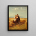 Boy and Girl in a Cornfield - Carl Spitzweg — framed artwork on a wall