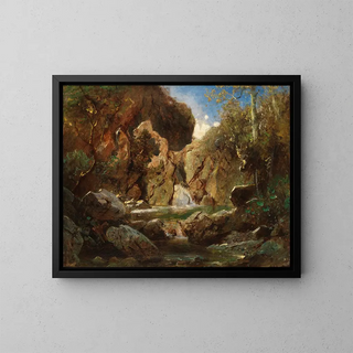 Carl Spitzweg - Felsenkessel mit Wildwasser.webp