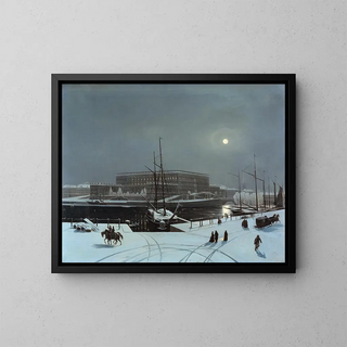 Carl Stefan Bennet - View of the Royal Palace of Stockholm Winter.webp