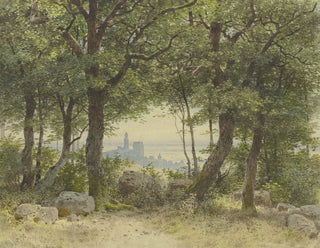 Carl Theodor Reiffenstein - Ansicht von Kronberg mit weitem Blick in die Ferne vom Ausgang des Falkensteiner Waldes gesehen.webp