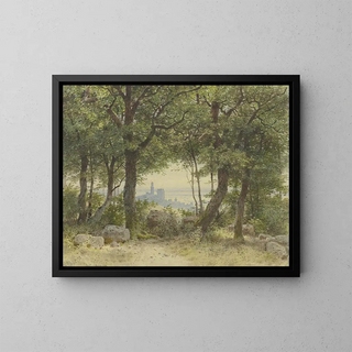 Carl Theodor Reiffenstein - Ansicht von Kronberg mit weitem Blick in die Ferne vom Ausgang des Falkensteiner Waldes gesehen.webp