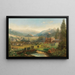 Vallée met fabriek en feestgebouw - Carl Thöndel — ingelijst kunstwerk aan de muur
