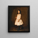 Ruth standing painting in a white dress - Carl von Marr — framed artwork on a wall