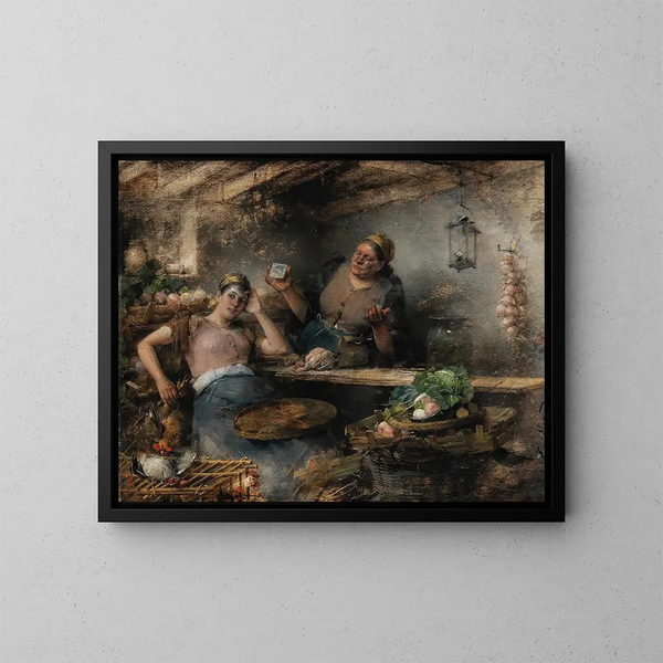 Verloren in de gedachtegang - Carl von Merode — ingelijst kunstwerk aan de muur