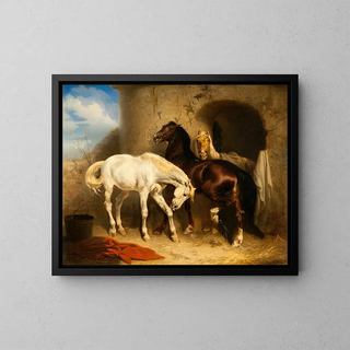 Carl Wahlbom - Horses at the Stable.webp