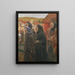 De vissersvrouwen komen terug van de kerk - Carl Wilhelmson — ingelijst kunstwerk aan de muur