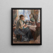 Fisherwomen making nets in Bohuslän - Carl Wilhelmson — framed artwork on a wall