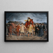 Ernst Rüdiger Graf Starhemberg inspecteert de verdedigingswerken op de Löwelbastei 1683 - Carl Wurzinger — ingelijst kunstwerk aan de muur