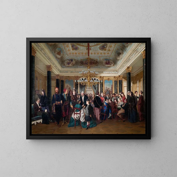 Een speelkamer in Wiesbaden - Carl d'Unker — ingelijst kunstwerk aan de muur
