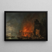 Explosion in a port - Carlo Bonavia — framed artwork on a wall