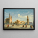 Place Mariacki avec la halle aux draps Cracovie - Carlo Bossoli — framed artwork on a wall