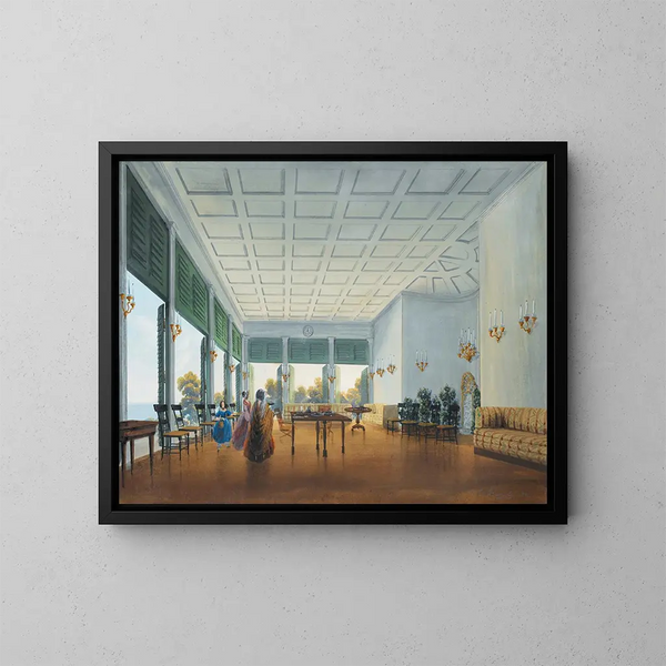 van Carlo Bossoli | Schilderij van zeven uitzichten op Miskhor in Crimeë II — ingelijst kunstwerk aan de muur