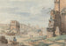 Part of the Colosseum with the Arch of Constantine and the Arch of Titus in the distance, Rome - Carlo Labruzzi — artwork view