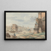 Part of the Colosseum with the Arch of Constantine and the Arch of Titus in the distance, Rome - Carlo Labruzzi — framed artwork on a wall