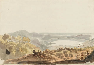 Carlo Labruzzi - View of Lake Nemi looking towards Rome.webp