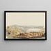 View of Lake Nemi towards Rome - Carlo Labruzzi — framed artwork on a wall