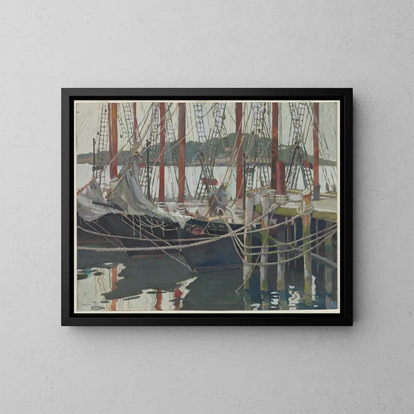 Jours oisifs à Gloucester, Massachusetts - Caroline E. Coit — ingelijst kunstwerk aan de muur