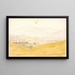 Bohemian landscape with the Mittelgebirge - Caspar David Friedrich — framed artwork on a wall