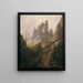Landschap met rotsachtig landschap in de zandstenen bergen van de Elbe - Caspar David Friedrich — ingelijst kunstwerk aan de muur