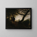 Man and Woman Contemplating the Moon - Caspar David Friedrich — framed artwork on a wall