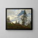 Bergtop met drijvende wolken - Caspar David Friedrich — ingelijst kunstwerk aan de muur
