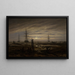 Ships at Anchor - Caspar David Friedrich — framed artwork on a wall