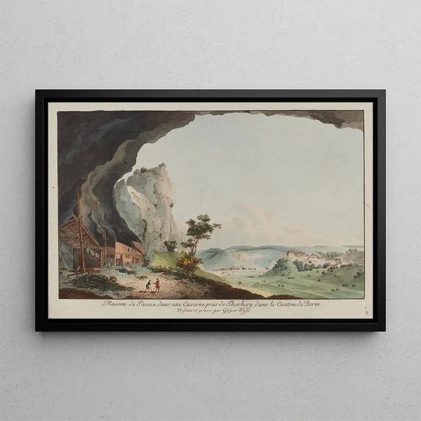 Caspar Leontius Wyss - Maison de Paisan dans une Caverne prs de Thorberg dans le Canton de Berne.webp