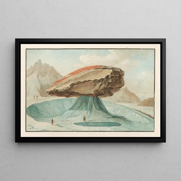 Caspar Wolf - La grosse pierre sur le glacier de Vorderaar Canton de Berne Province dOberhassi.webp