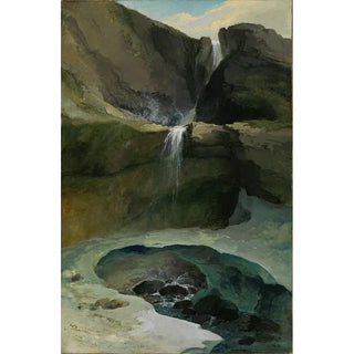 Caspar Wolf - The Geltenbach Falls in the Lauenen Valley with an Ice Bridge.webp