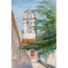 Reproduction of the painting Clocher Hôtel San Dominico Ancien Monastère Taormina Sicile - Cass Gilbert