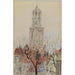 Reproductie van het schilderij Tour de la cathédrale d'Utrecht Hollande - Cass Gilbert