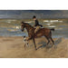Reproductie van het schilderij Cavalier sur la plage - Max Liebermann