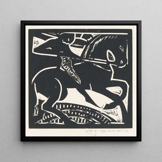 Cavalier sur un cheval - Henri Jonas