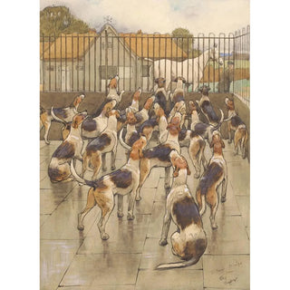 Cecil Charles Windsor Aldin - The Hounds Began Suddenly to Howl in Chorus.webp