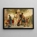 The Grape Harvest at Pompeii - Cesare Dell'Acqua — framed artwork on a wall