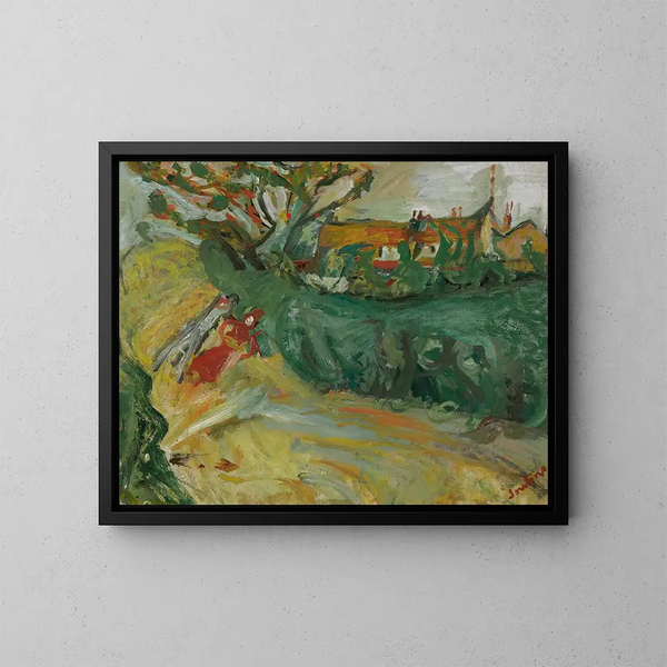 Promenade auprès du village - Chaïm Soutine — ingelijst kunstwerk aan de muur
