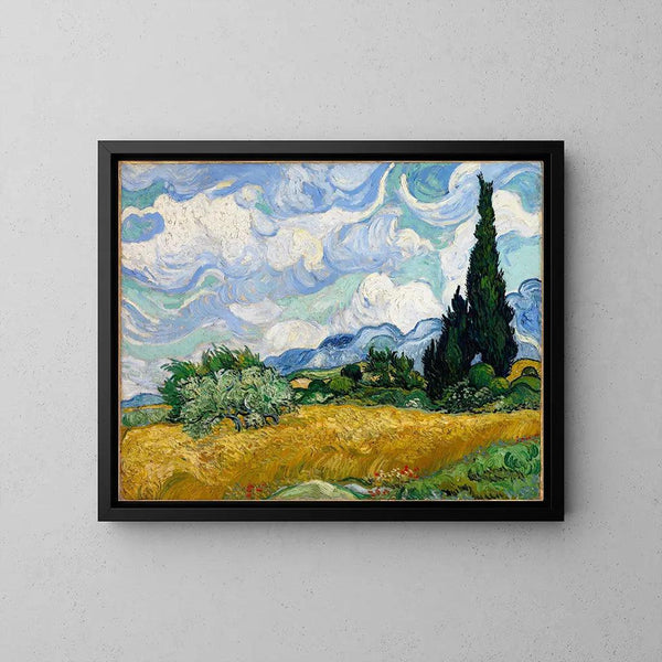 Champ de blé avec cyprès - Vincent van Gogh | Reproduction Tableau Décoration murale affiche copie