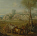 Hay cart passing in front of a ruined abbey - John Wootton — artwork view