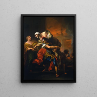 CharlesAndr van Loo - Aeneas Rescuing his Father from the Fire at Troy.webp