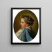 Portret van een dame - Charles André van Loo — ingelijst kunstwerk aan de muur
