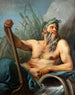 God van de rivier - Charles André van Loo — weergave van het kunstwerk