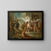 L'aveuglement des habitants de Sodome - Charles André van Loo — ingelijst kunstwerk aan de muur